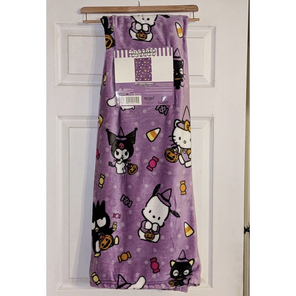 Hello Kitty and Friends Silk Touch Throw Blanket Purple 50x70 Halloween Fall
